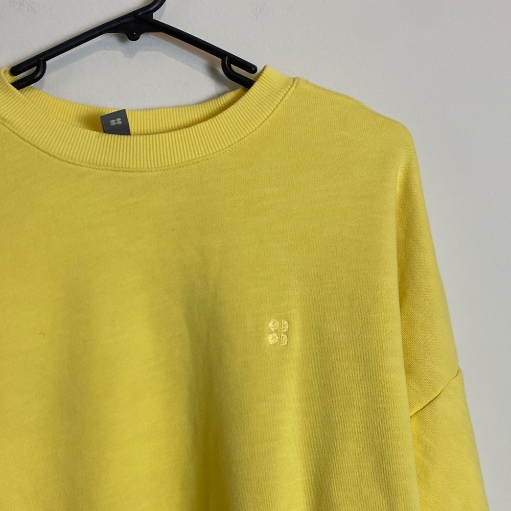 Sweaty Betty 'Essentials' Sweatshirt in RIVIERA YELLOW Size M - Picture 4 of 8